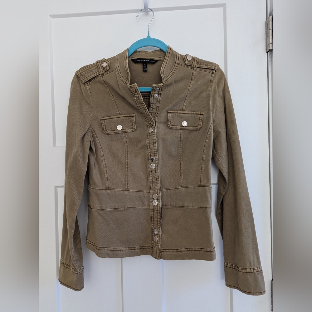 WHBM  Tan Moto Jacket Size 4